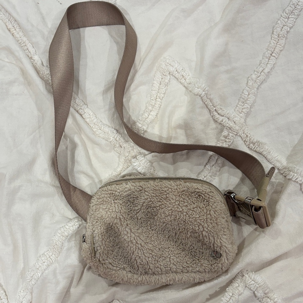 lululemon Tan Fleece Fanny pack